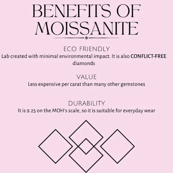 Certified 18k White Gold Infinity Pendant Necklace 2CT Moissanite S925 Statement - Picture 6 of 6